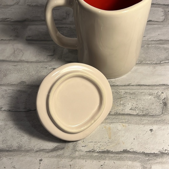 Be my Valentine 16 oz coffee mug with red heart lid Rae Dunn Artisan collection - Picture 4 of 9